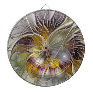 Abstract Colourful Fantasy Flower Modern Fractal Dartboard