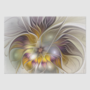 Abstract Colourful Fantasy Flower Modern Fractal Tissue Paper