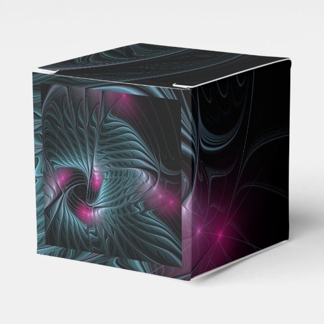 Abstract Colourful Fantasy Fractal Favor Box (Front Side)