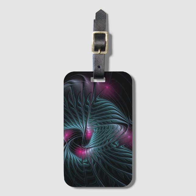 Abstract Colourful Fantasy Fractal Luggage Tag (Front Vertical)