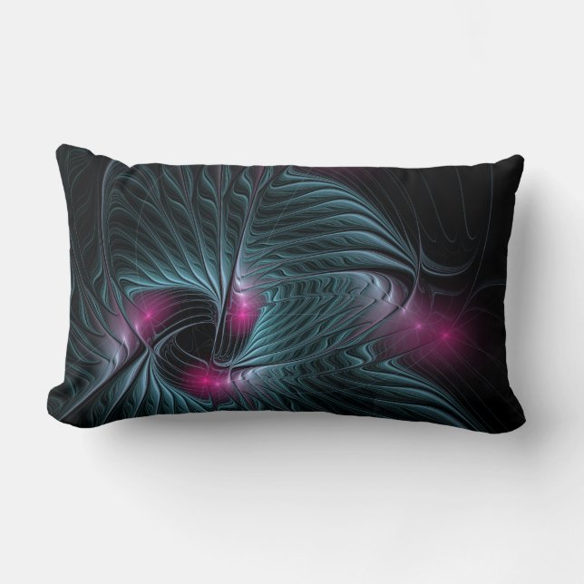 Abstract Colourful Fantasy Fractal Lumbar Pillow (Front)