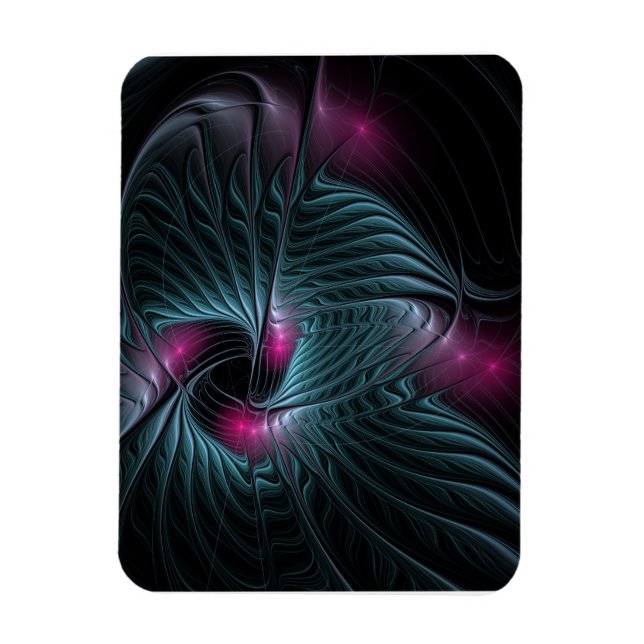 Abstract Colourful Fantasy Fractal  Magnet (Vertical)