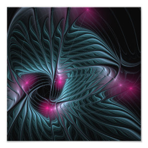 Abstract Colourful Fantasy Fractal Poster