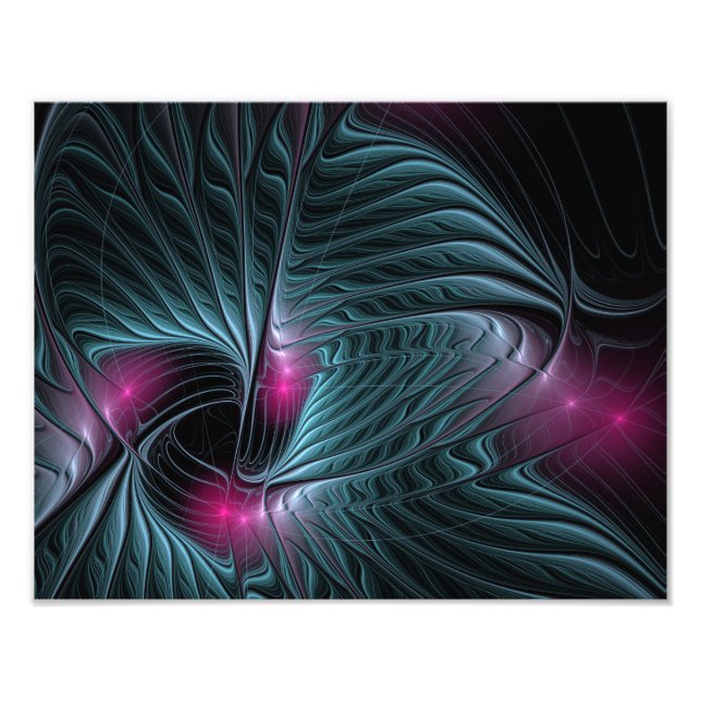 Abstract Colourful Fantasy Fractal Poster (Front)