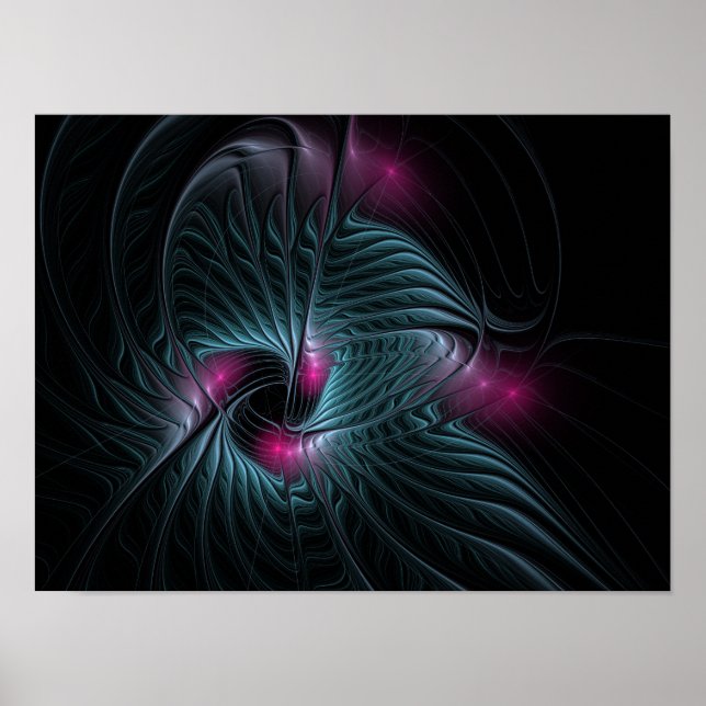 Abstract Colourful Fantasy Fractal Poster (Front)