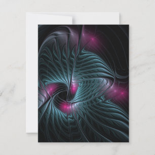 Abstract Colourful Fantasy Fractal Save The Date
