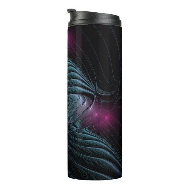 Abstract Colourful Fantasy Fractal Thermal Tumbler (Rotated Right)