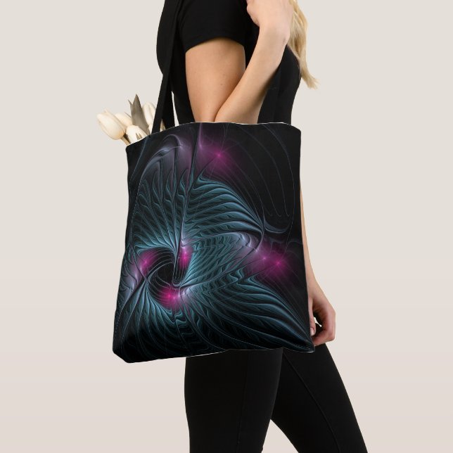 Abstract Colourful Fantasy Fractal  Tote Bag (Close Up)