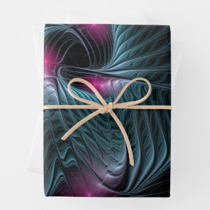 Abstract Colourful Fantasy Fractal Wrapping Paper Sheet
