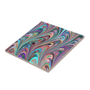 Abstract Colourful Faux Marble Stone Ceramic Tile