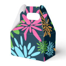 Abstract Colourful Fireworks Flowers Favour Box