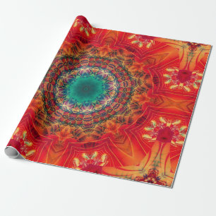 Abstract colourful floral ornament seamless patter wrapping paper