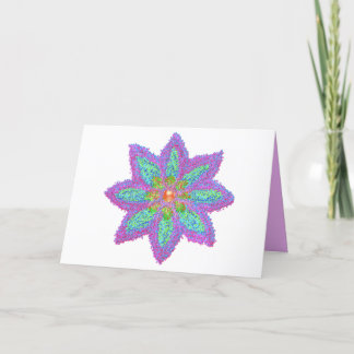 Abstract colourful flower Eid Holiday Card