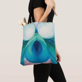 Abstract colourful flower painting Georgia O'Keeff Tote Bag