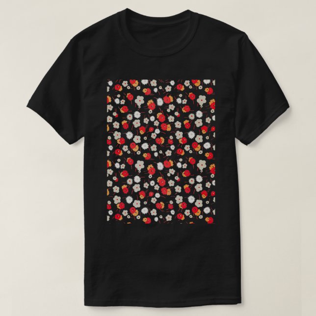 abstract colourful flowers T-Shirt (Design Front)
