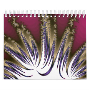 Abstract Colourful Fractal ArtCollection Calendar