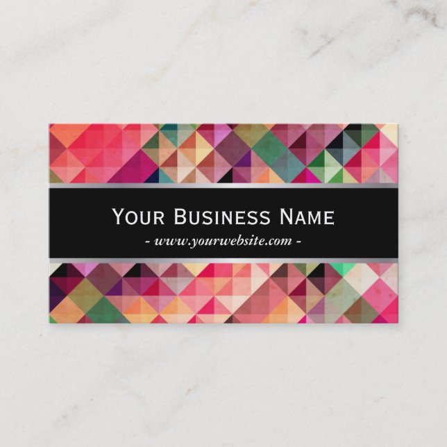 Abstract Colourful Fractal Patterns Business Card (Front)