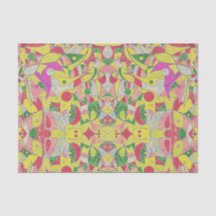 Abstract Colourful Fragmentary Patchwork Tissue Paper
