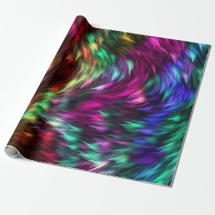 Abstract Colourful Fur Background-24605 Wrapping Paper