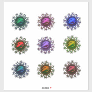 Abstract colourful gem collection