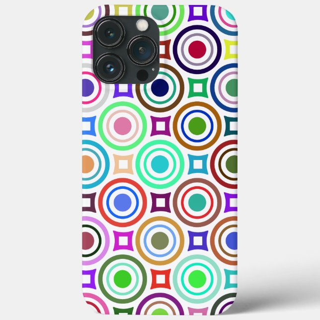 Abstract Colourful Geometric Circles Case-Mate iPhone Case (Back)