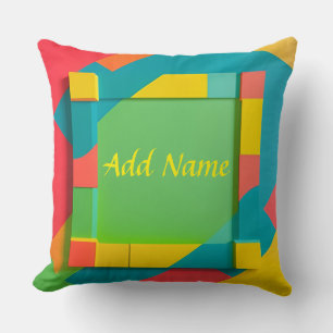 Abstract Colourful Geometric Composition Throw Pillow