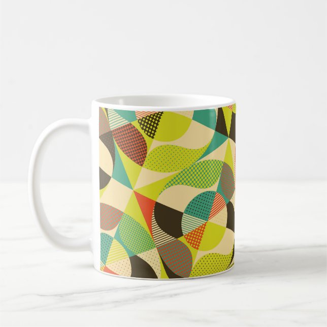 Abstract colourful geometric design. coffee mug (Left)