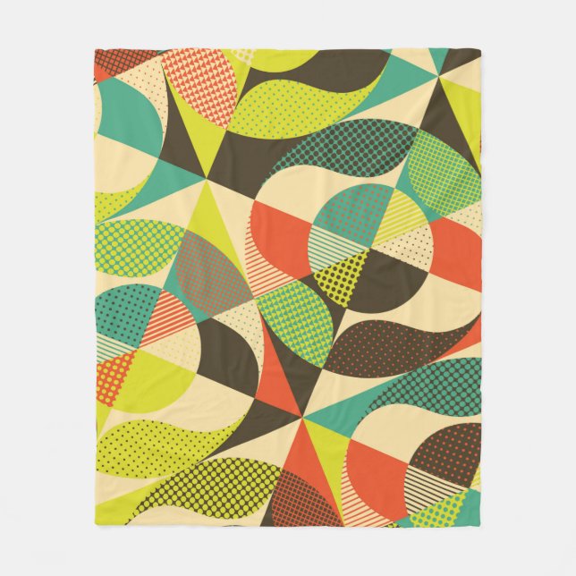 Abstract colourful geometric design. fleece blanket (Front)