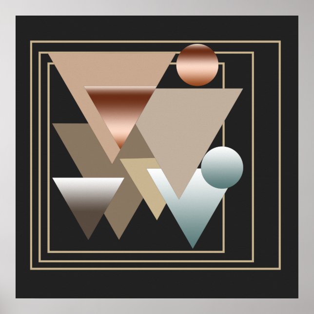 abstract colourful geometric design poster (Front)