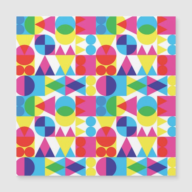 Abstract colourful geometric pattern design. (Front)
