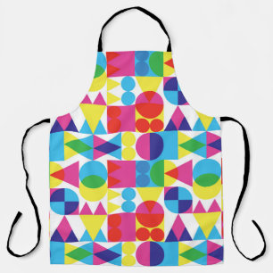 Abstract colourful geometric pattern design. apron