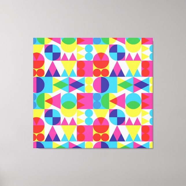 Abstract colourful geometric pattern design. canvas print (Front)