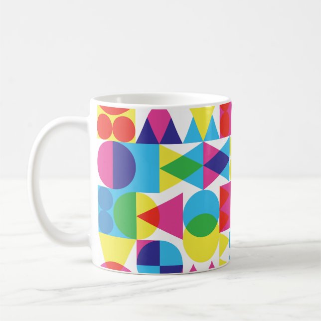 Abstract colourful geometric pattern design. coffee mug (Left)