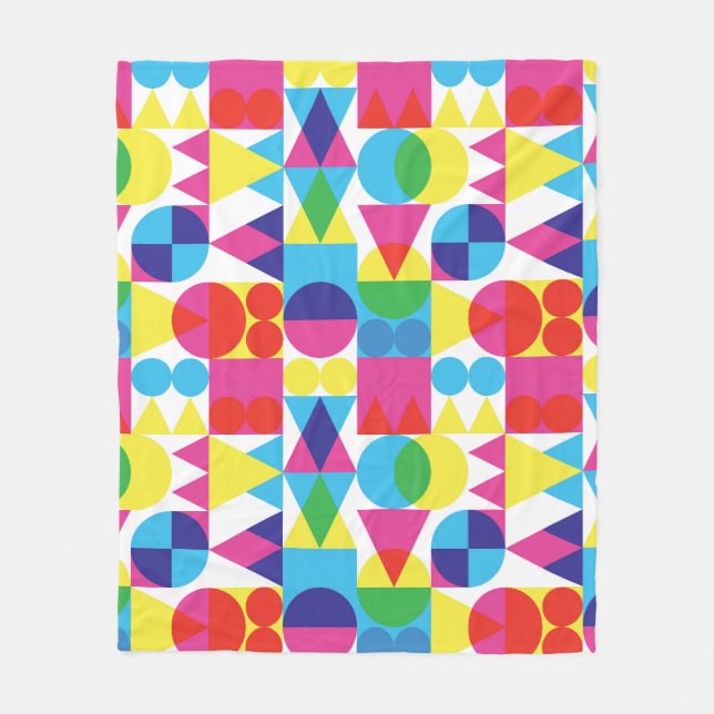 Abstract colourful geometric pattern design. fleece blanket (Front)