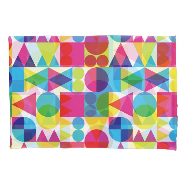 Abstract colourful geometric pattern design. pillowcase (Front)