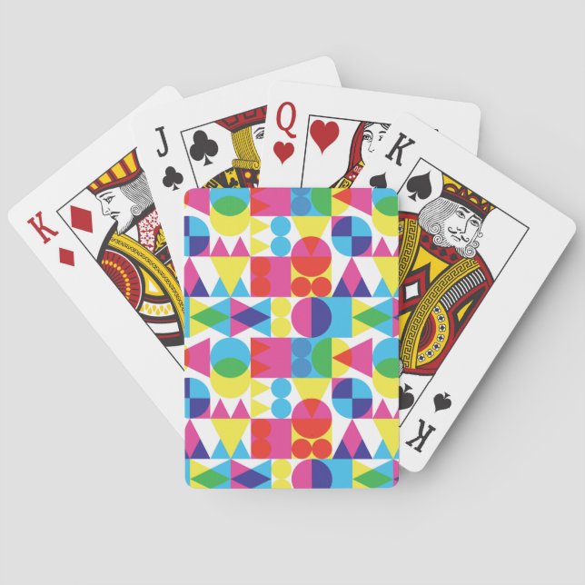 Abstract colourful geometric pattern design. playing cards (Back)