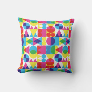 Abstract colourful geometric pattern design. throw pillow