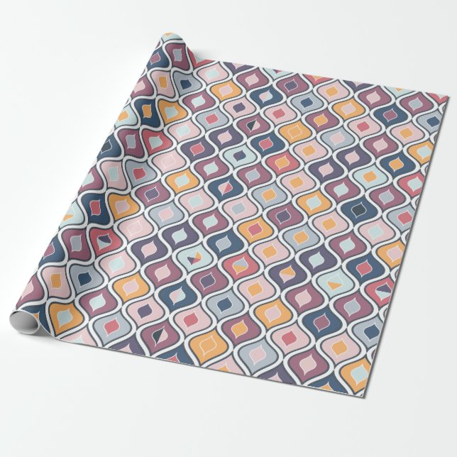 Abstract Colourful Geometric Seamless Pattern Wrapping Paper (Unrolled)