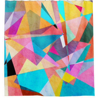 Abstract Colourful Geometric Watercolor Background