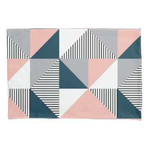 Abstract colourful geometry pillowcase
