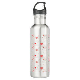 Abstract Colourful Hearts Pattern  710 Ml Water Bottle