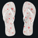 Abstract Colourful Hearts Pattern Flip Flops<br><div class="desc">Abstract Colourful Hearts Pattern Flip Flops</div>