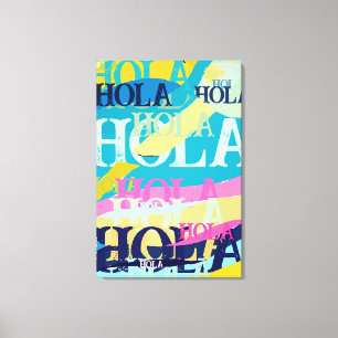Abstract Colourful Hola Canvas Print