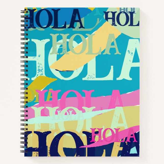 Abstract Colourful Hola Notebook (Front)