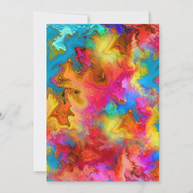 abstract colourful invitation (Front)