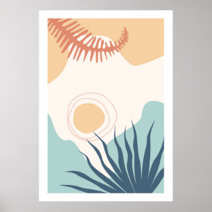 Abstract colourful landscape poster