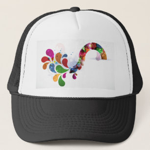 Abstract Colourful Leaves Design Trucker Hat
