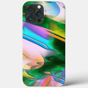 Abstract colourful leaves with psychedelic style   iPhone 13 pro max case