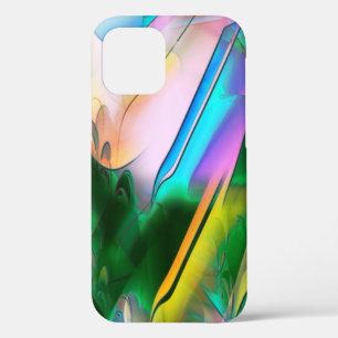 Abstract colourful leaves with psychedelic style   iPhone 12 pro case