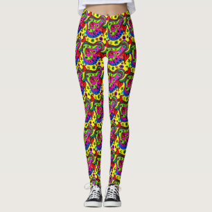 Abstract Colourful Leggings,  Leggings